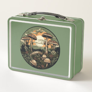 Punk Mushroom Forest Metal Lunch Box