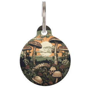 Punk Mushroom Forest Pet Tag
