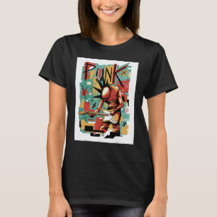 Punk music musician abstract guitar rock rave conc T-Shirt