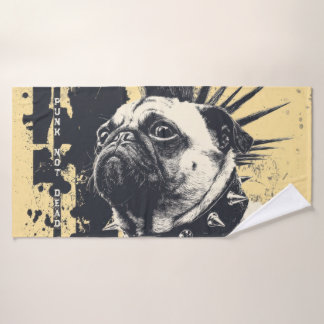 Punk Not Dead Bulldog – Rock Dog Art Bath Towel