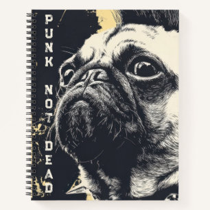 Punk Not Dead Bulldog – Rock Dog Art Notebook