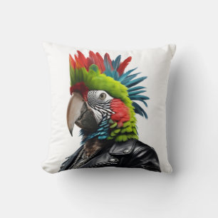 Punk Parrot Cushion