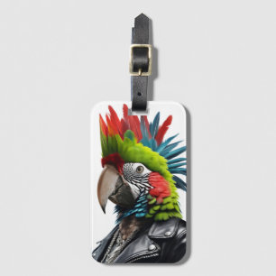 Punk Parrot Luggage Tag