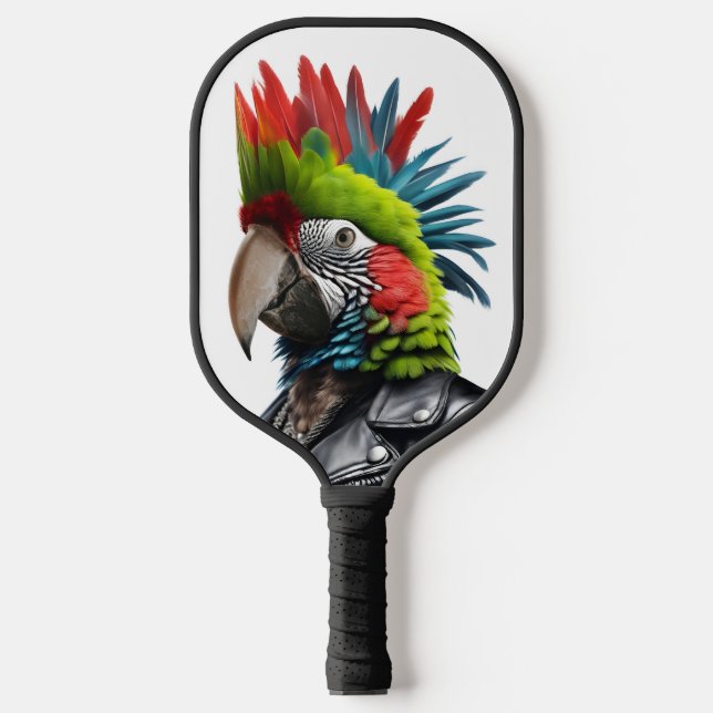 Punk Parrot Pickleball Paddle (Front)