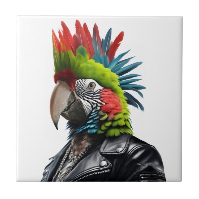 Punk Parrot Tile (Front)