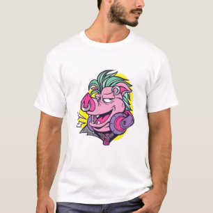 Punk Pig Animal Classic Vegan 90S Anarchy T-Shirt