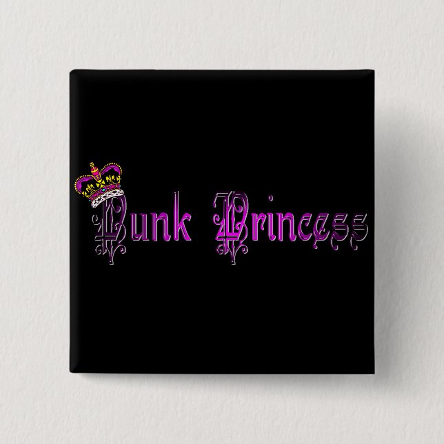 Punk Princess Square Button (Front)