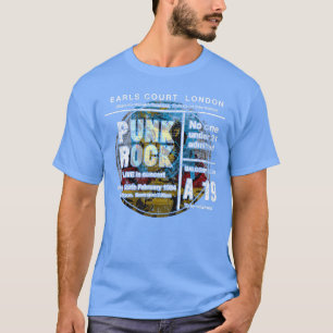 Punk Rock 80s London Concert Ticket Skeleton Vinta T-Shirt