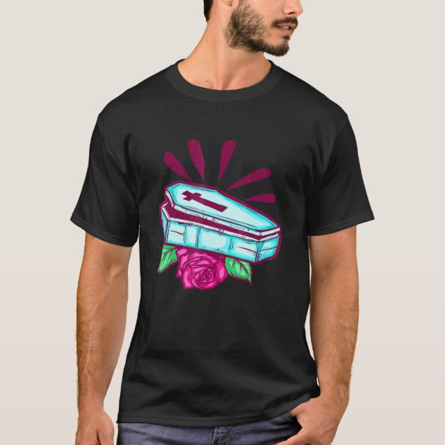 Punk Rock Aesthetic Punkrocker Coffin T-Shirt (Front)
