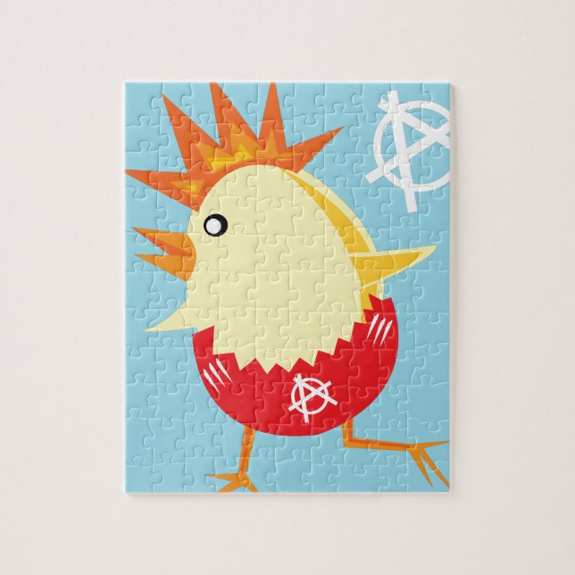 punk rock anarchy easter chick jigsaw puzzle (Vertical)