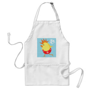 punk rock anarchy easter chick standard apron