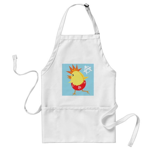 punk rock anarchy easter chick standard apron (Front)