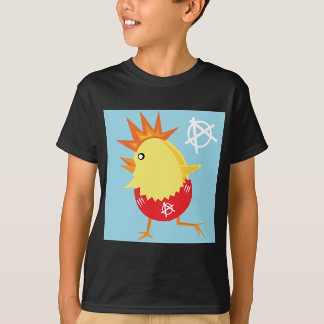 punk rock anarchy easter chick T-Shirt (Front)