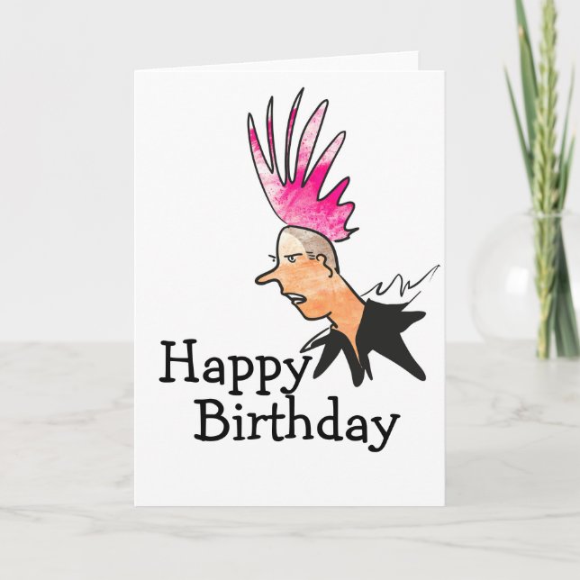 Punk Rock Birthday Card (Front)