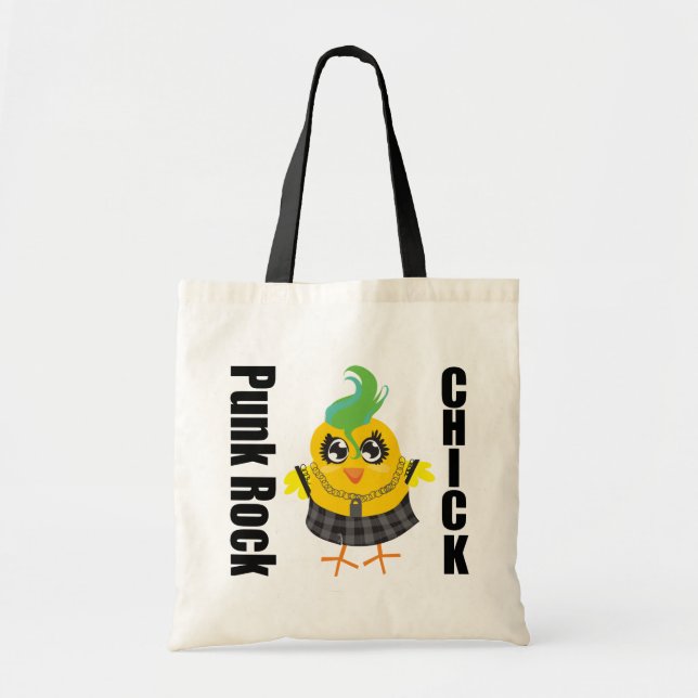 Punk Rock Chick Tote Bag (Front)