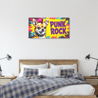 PUNK ROCK-CHIHUAHUA CANVAS PRINT