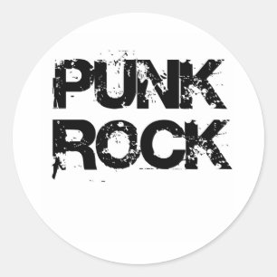 PUNK ROCK CLASSIC ROUND STICKER