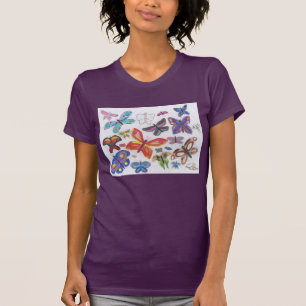 Punk Rock Doodle #28 Butterflies Colour Women's T-Shirt
