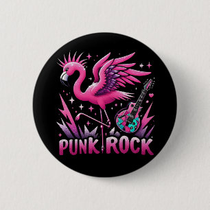 punk rock,Flamingo rock 6 Cm Round Badge