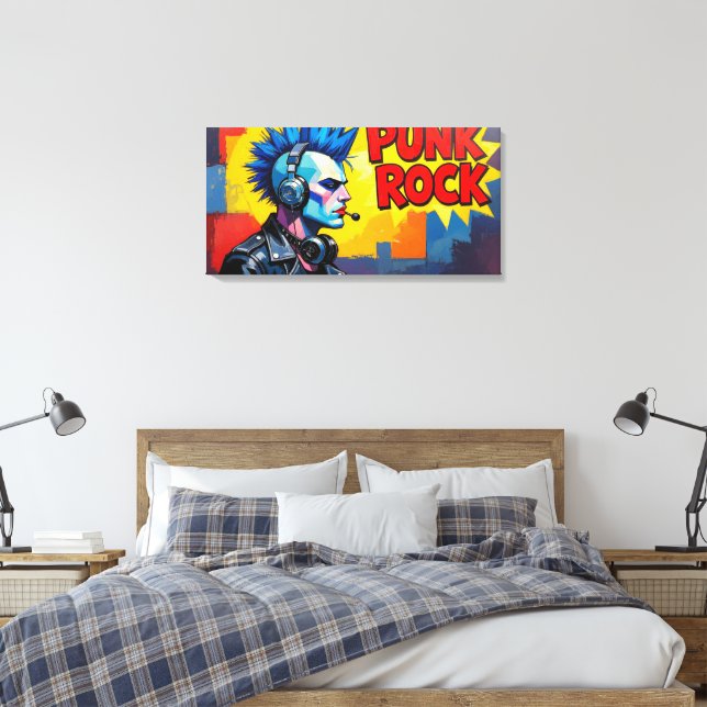 PUNK ROCK FOREVER-2 CANVAS PRINT (Insitu(Bedroom))