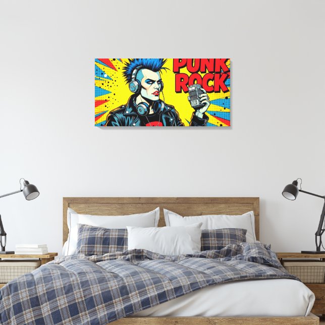 PUNK ROCK FOREVER CANVAS PRINT (Insitu(Bedroom))