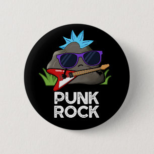Punk Rock Funny Music Pun Dark BG 6 Cm Round Badge