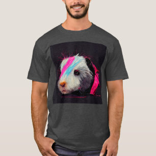 Punk Rock Guinea Pig In A Leather Jacket 5117 T-Shirt