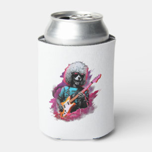 Punk Rock Guitar Poodle Dog Guitarist T-Shirt Can Cooler