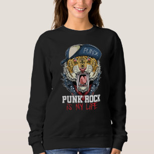 Punk Rock Is My Life I Anarchy & Punker I Retro Pu Sweatshirt