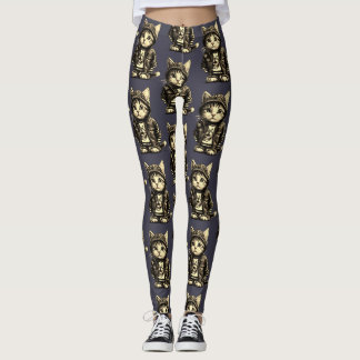 Punk Rock Kitten Cute Cat Design Leggings
