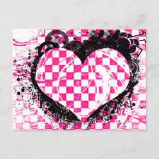 Punk Rock Love Wedding Announcement Postcard