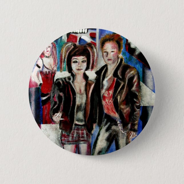 punk rock music fashion image 6 cm round badge (Front)