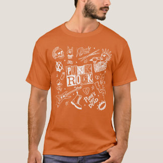 Punk Rock On Rock Buddy Concert Skeleton Hands Lon T-Shirt