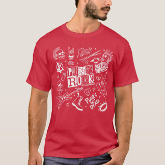 Punk Rock On Rock Buddy Concert Skeleton Hands T-Shirt