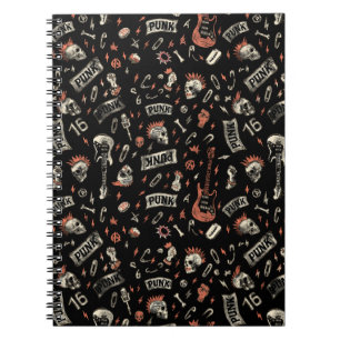 Punk Rock Pattern – Bold & Rebellious  Notebook