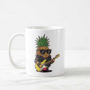Punk Rock Pineapple Cartoon – Funky Fruit Coffee Mug