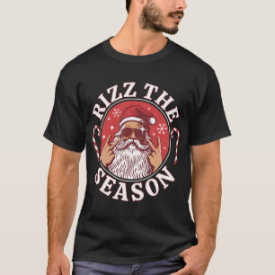 Punk Rock Retro Rizz The Season Funny Santa Clause T-Shirt