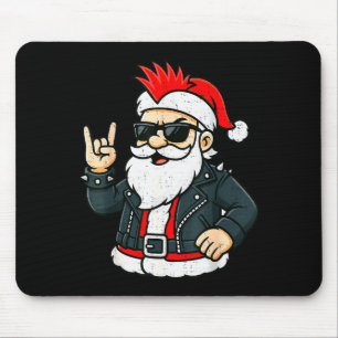 Punk Rock Santa Claus Emo Christmas Rocker Pajamas Mouse Pad