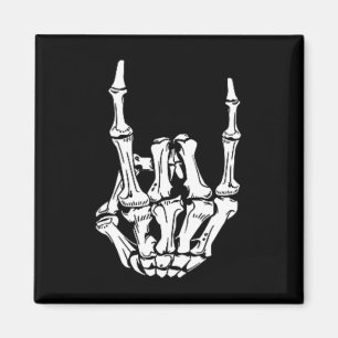 Punk Rock Skeleton Cool Rocker Halloween Men Women Magnet