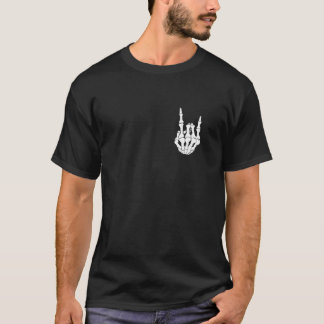 Punk Rock Skeleton Cool Rocker Halloween Men Women T-Shirt