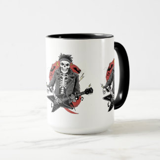 Punk Rock Skeleton Halloween Edgy Spooky Fashion Mug
