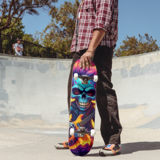 Punk Rock Skull Skateboard