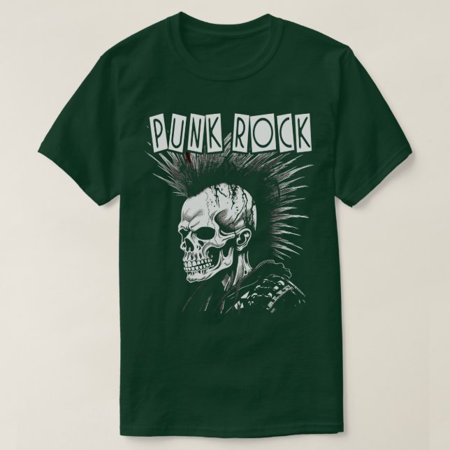 Punk Rock Skull T-Shirt (Design Front)