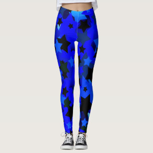 Punk Rock Stars Blue Leggings