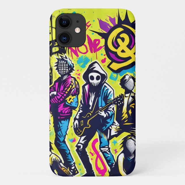 Punk Rock Street Art Band Graffiti Case-Mate iPhone Case (Back)
