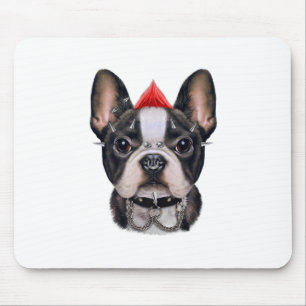 Punk Rock Style French Bulldog For Dog Lover Mouse Pad