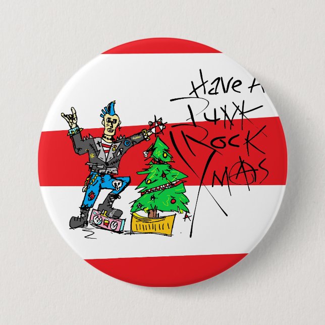 PUNK ROCK XMAS Pin (Front)
