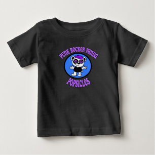 Punk Rocker Panda Popsicles Baby T-Shirt