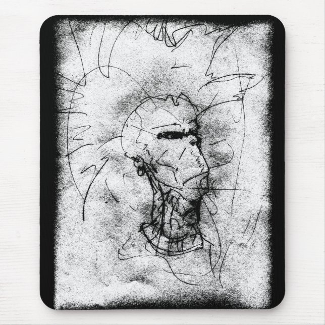 Punk Rocker with Mohawk Mouse Pad (Front)