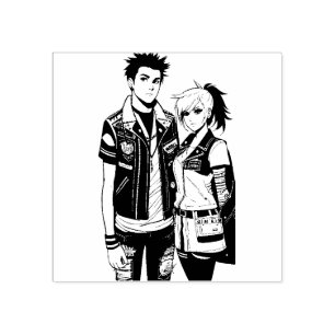 Punk Rockers Rubber Stamp